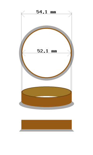 Hub centric ring 54.1 → 52.1 mm