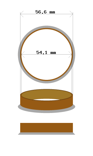 Hub centric ring 56.6 → 54.1 mm