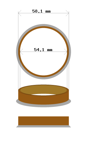 Hub centric ring 58.1 → 54.1 mm
