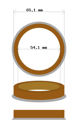 Hub centric ring 65.1 → 54.1 mm