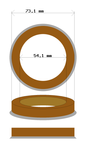 Hub centric ring 73.1 → 54.1 mm
