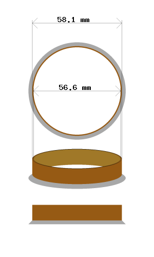 Hub centric ring 58.1 → 56.6 mm