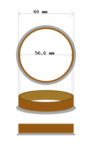 Hub centric ring 60.0 → 56.6 mm