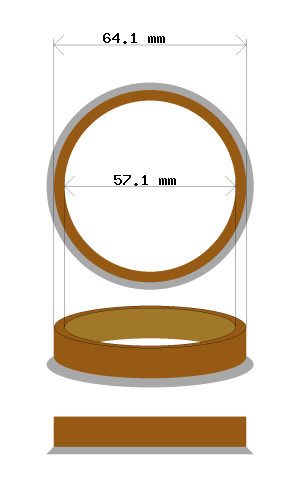 Hub centric ring 64.1 → 57.1 mm
