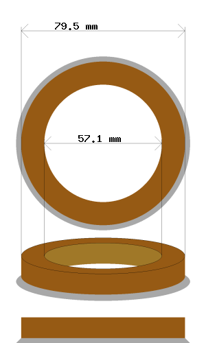 Hub centric ring 79.5 → 57.1 mm