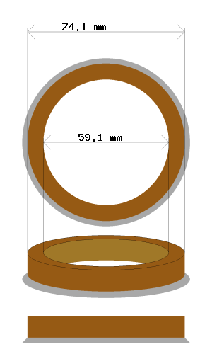 Hub centric ring 74.1 → 59.1 mm