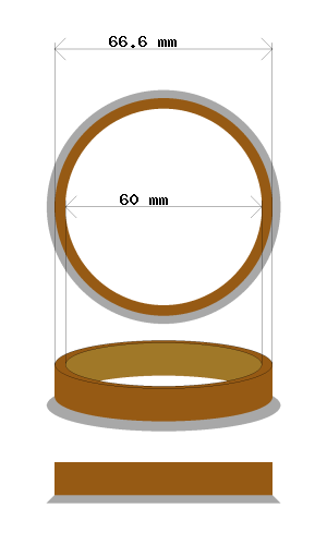 Hub centric ring 66.6 → 60.0 mm