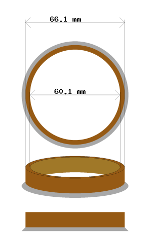 Hub centric ring 66.1 → 60.1 mm