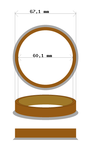 Hub centric ring 67.1 → 60.1 mm