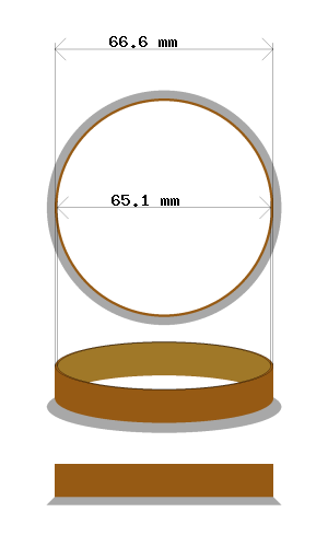 Hub centric ring 66.6 → 65.1 mm