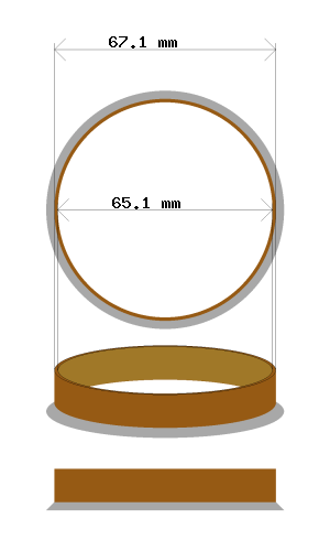 Hub centric ring 67.1 → 65.1 mm