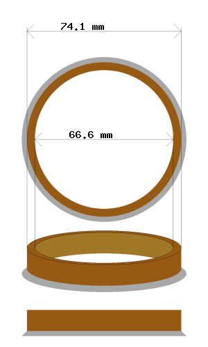 Hub centric ring 74.1 → 66.6 mm