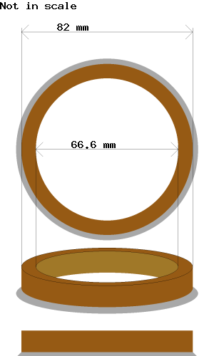 Hub centric ring 82.0 → 66.6 mm