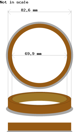 Hub centric ring 82.6 → 69.9 mm