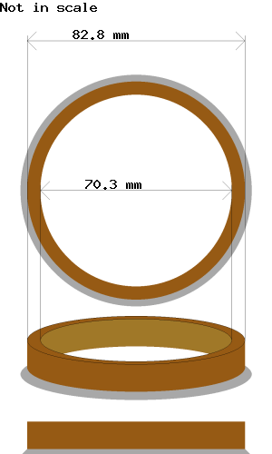 Hub centric ring 82.8 → 70.3 mm