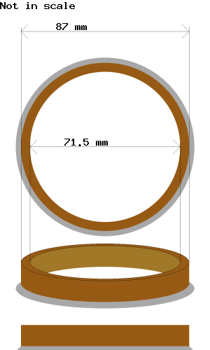 Hub centric ring 87.0 → 71.5 mm