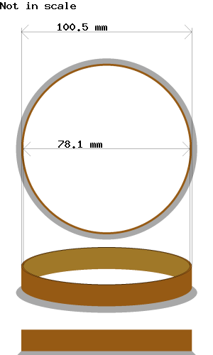 Hub centric ring 100.5 → 78.1 mm