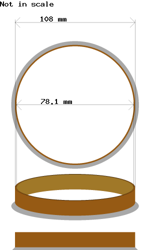 Hub centric ring 108.0 → 78.1 mm